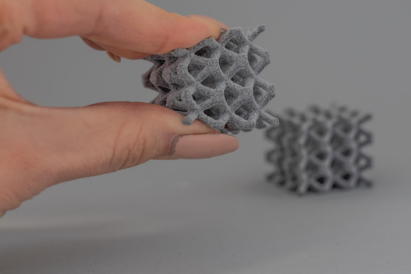 3d gedruckte würfel aus dem 3d druckmaterial tpu